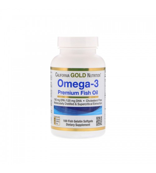 California Gold Nutrition Omega-3 Premium Fish Oil 1000mg 100caps